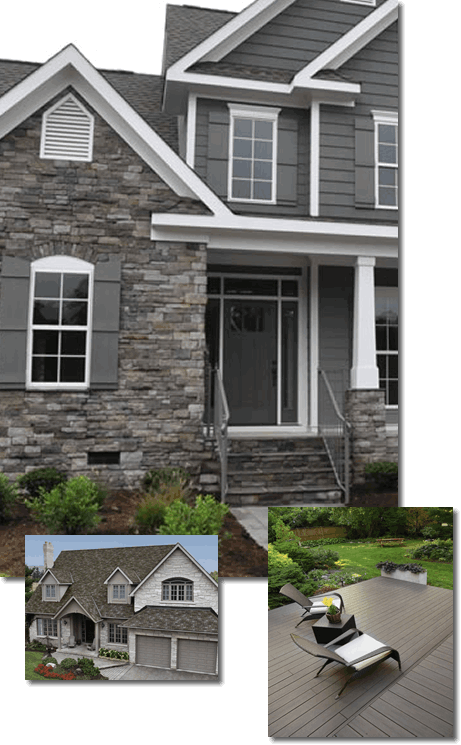 Exterior home repair contractors: residential siding, roofing, gutters and deck remodelling experts