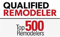 Qualified Remodeler Top 500 Remodelers logo, signifying recognition among the top remodeling companies.