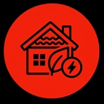 A house icon and a shield with a check mark, representing the reliable protection offered by Home Makeover's use of premium materials.