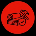 A water droplet with a line through it, symbolizing a leak-free promise from Home Makeover. This icon highlights the peace of mind that comes with our expertise.